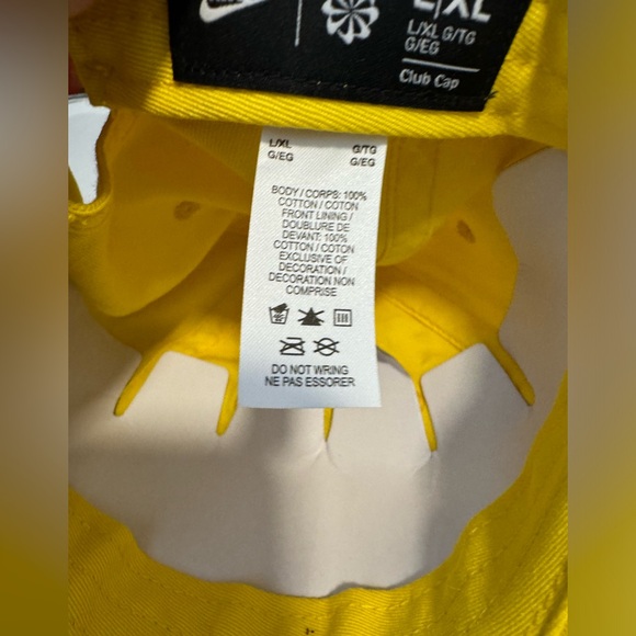 Nike Club Unstructured Futura Wash Adjustable Cap. Lg/Xl. Lightning/yellow. NWT - Picture 8 of 8